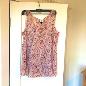 Gorgeous CABI sleeveless, flowery, layered blouse
